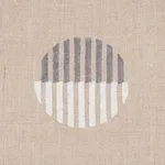 Schumacher 180002 Ando Hand Block Print Ivory & Charcoal On Natural fabric swatch