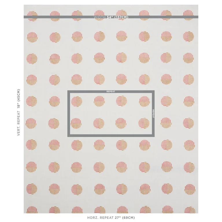 Schumacher 180001 Ando Hand Block Print Rust & Ochre fabric swatch