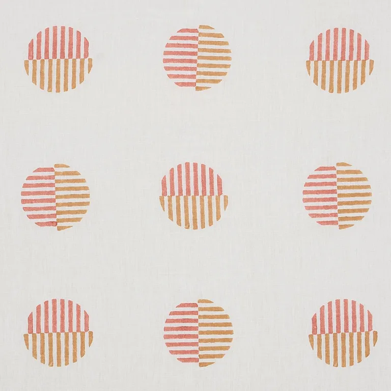 Schumacher 180001 Ando Hand Block Print Rust & Ochre fabric swatch