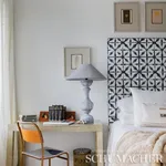 Schumacher 175382 Andromeda Linen Charcoal fabric swatch