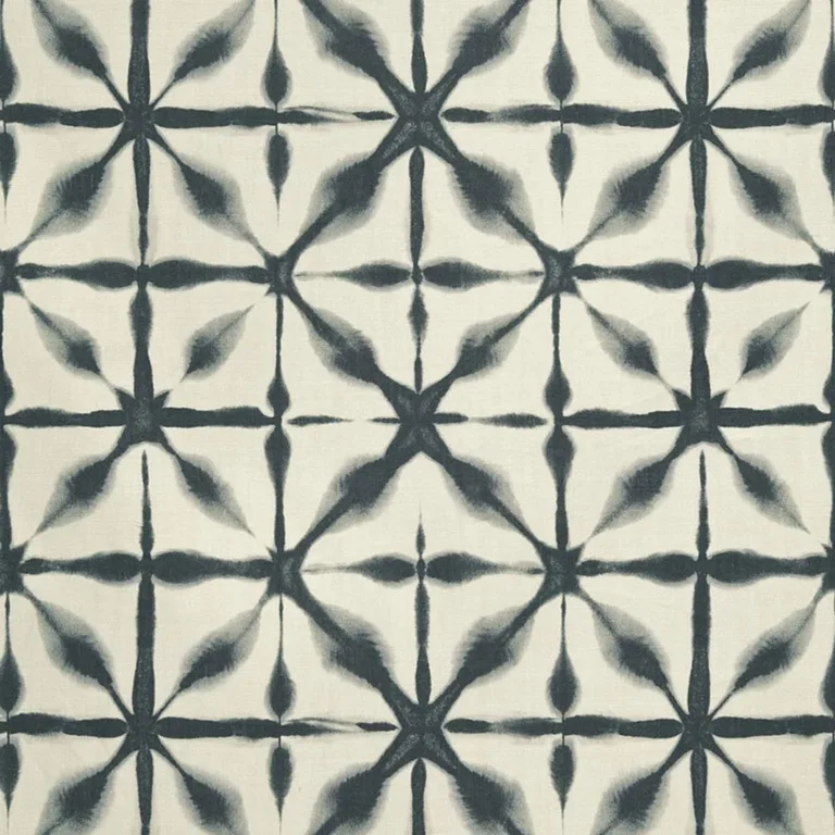 Schumacher 175382 Andromeda Linen Charcoal fabric swatch