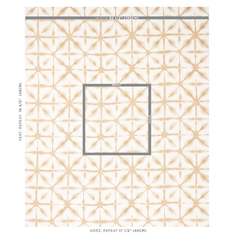 Schumacher 175385 Andromeda Linen Sand fabric swatch
