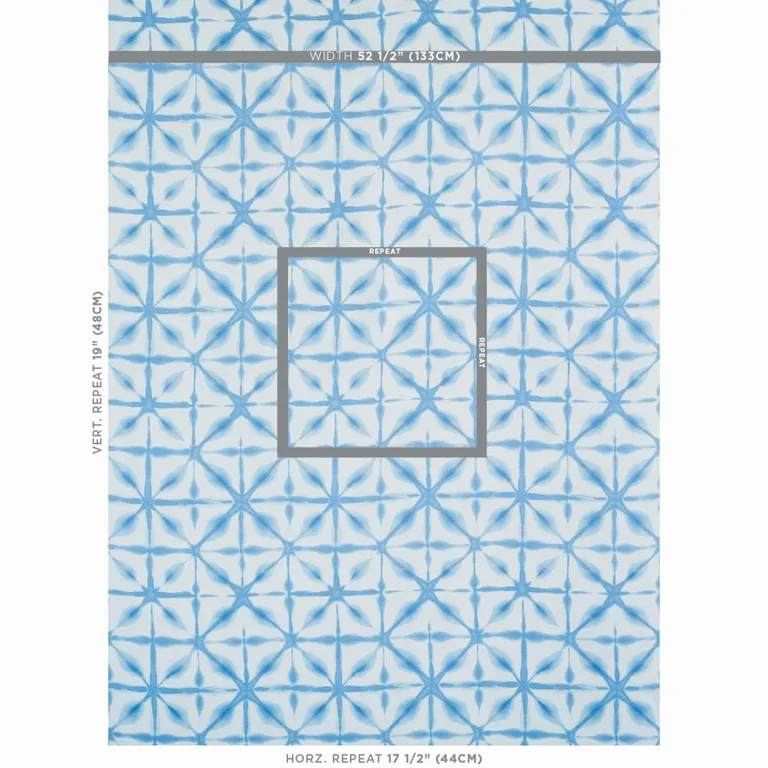 Schumacher 175383 Andromeda Linen Sky fabric swatch