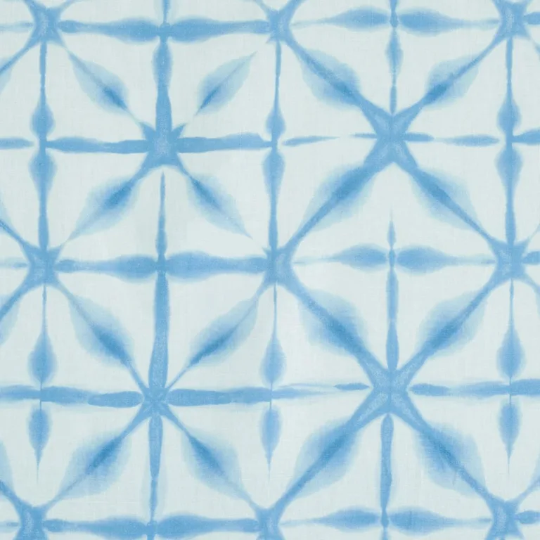 Schumacher 175383 Andromeda Linen Sky fabric swatch