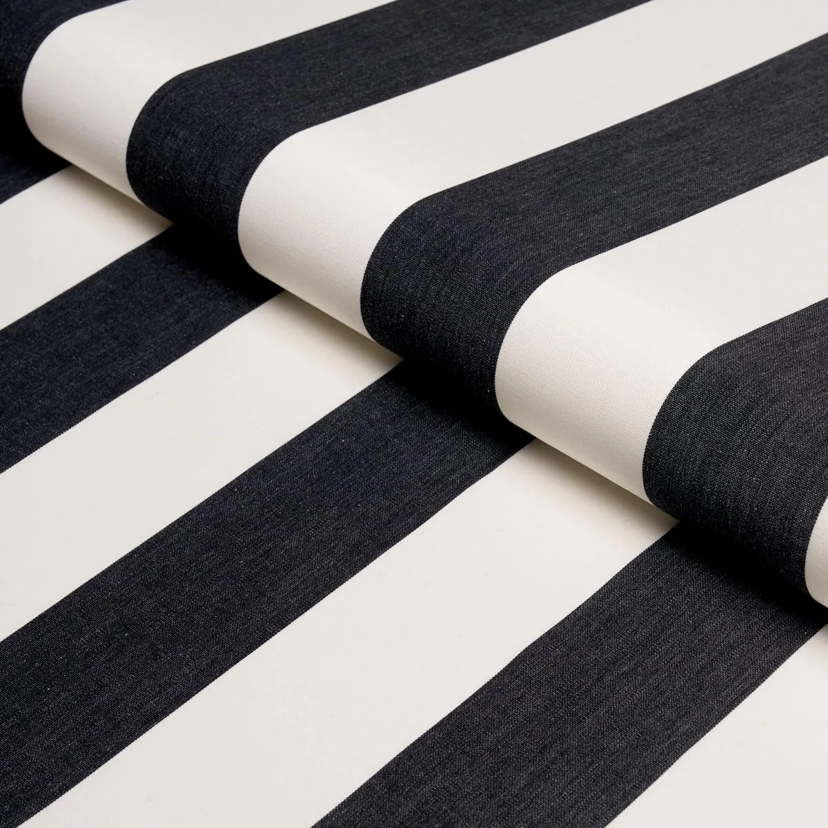 Schumacher 71320 Andy Stripe Black fabric swatch