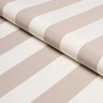Schumacher 71322 Andy Stripe Taupe fabric swatch