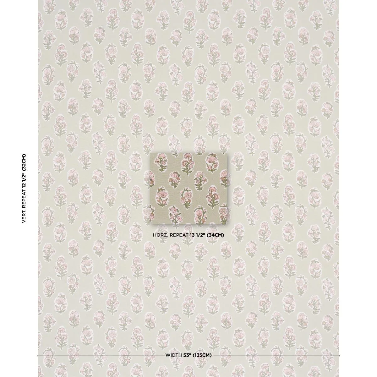 Schumacher 182891 Anessa Hand-Screen Print Petal fabric swatch
