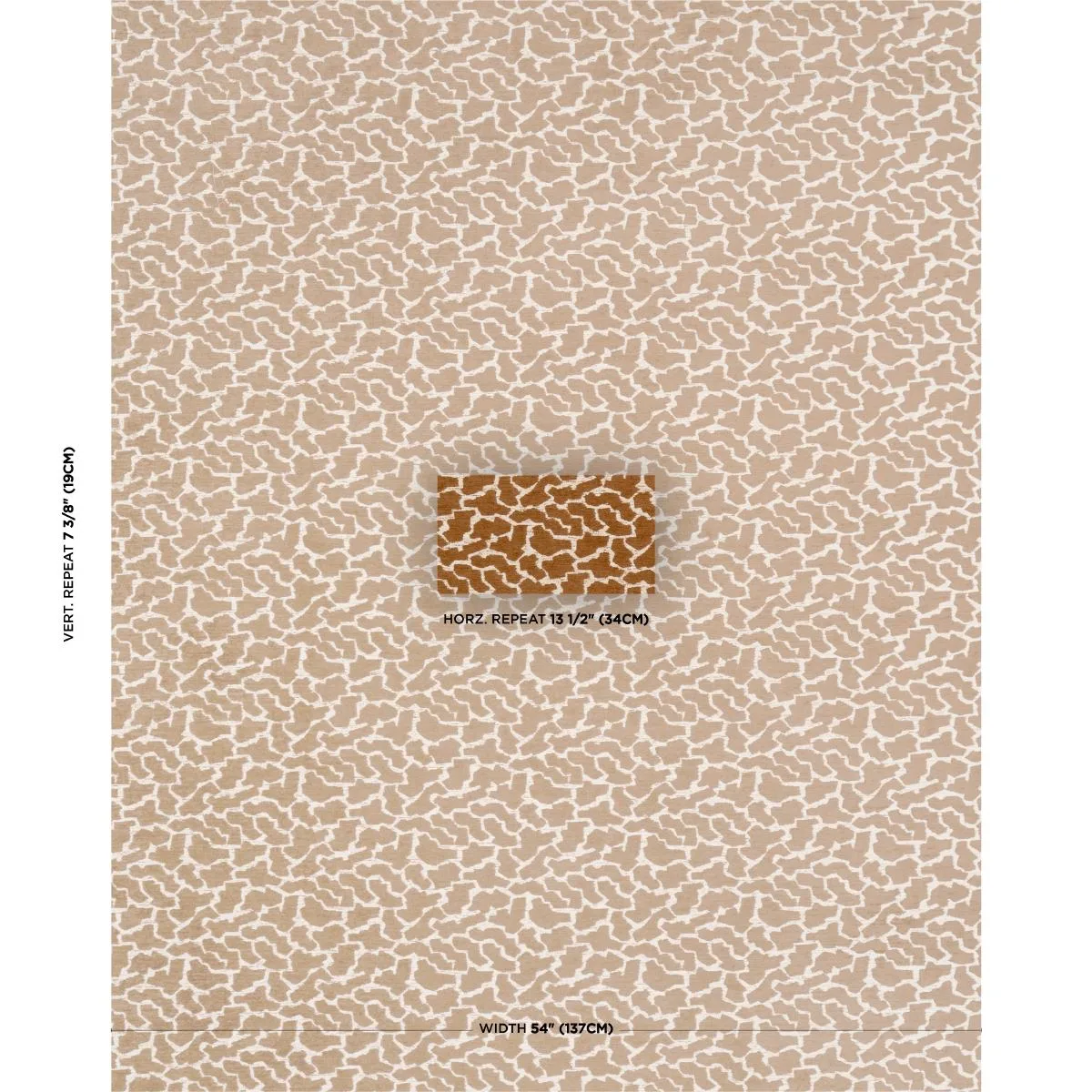 Schumacher 86432 Anibal Performance Chestnut fabric swatch