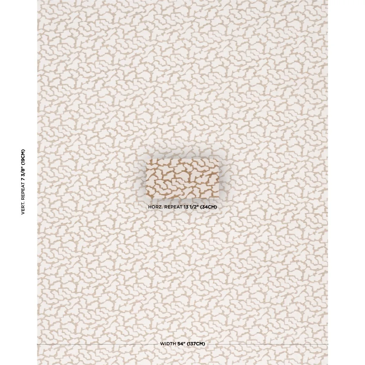 Schumacher 86430 Anibal Performance Ivory fabric swatch