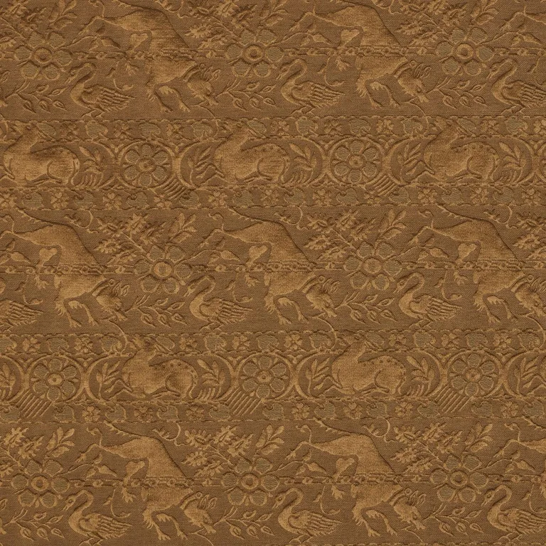 Schumacher 83122 Animali Bronze fabric swatch