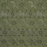 Schumacher 83123 Animali Moss fabric swatch