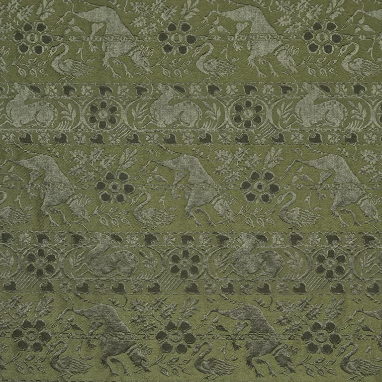 Schumacher 83123 Animali Moss fabric swatch