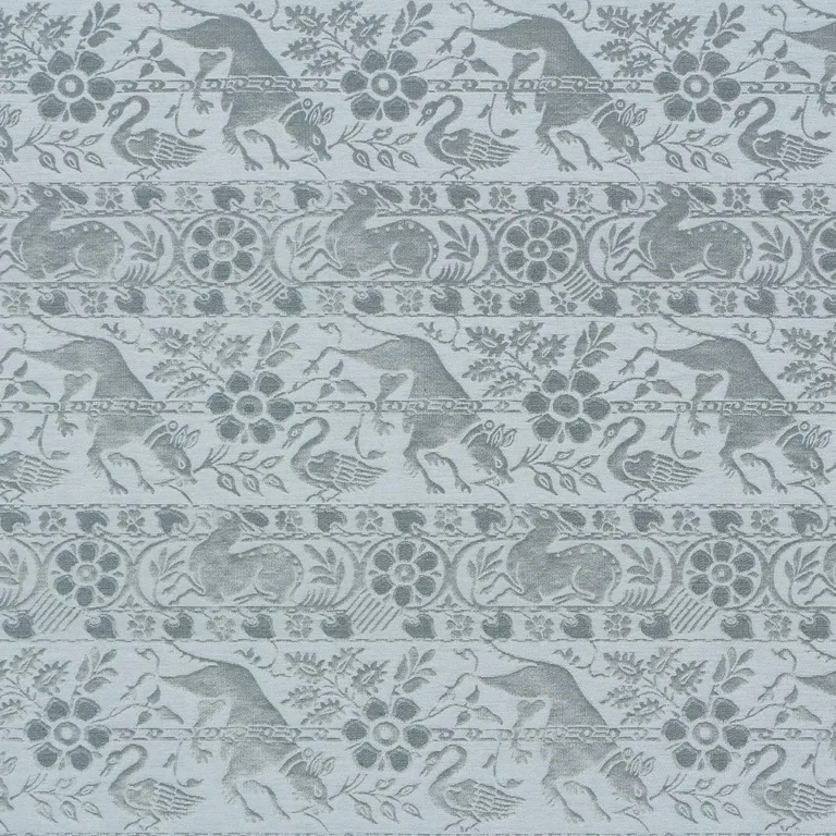 Schumacher 83120 Animali Slate Blue fabric swatch