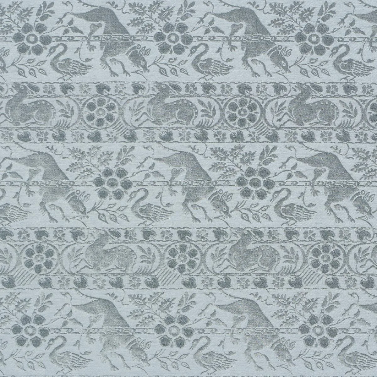 Schumacher 83120 Animali Slate Blue fabric swatch