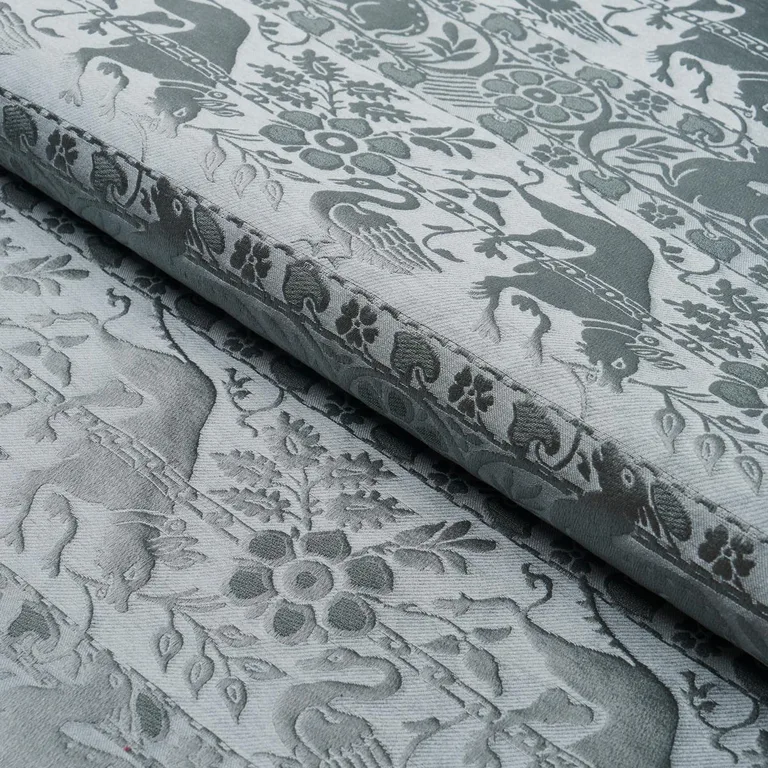 Schumacher 83120 Animali Slate Blue fabric swatch