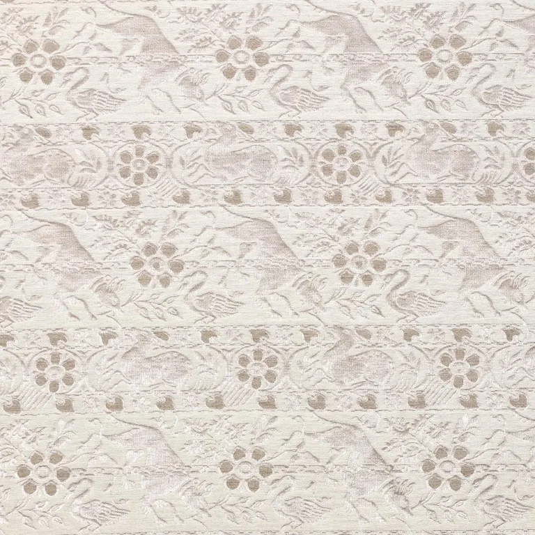 Schumacher 83121 Animali Stone fabric swatch
