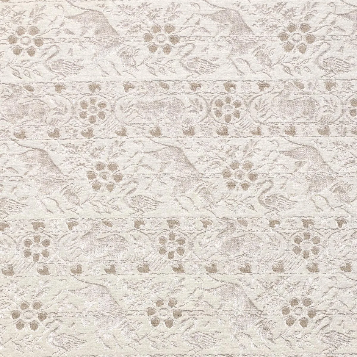 Schumacher 83121 Animali Stone fabric swatch