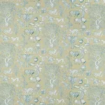 Schumacher 178321 Animalia Peacock & Leaf fabric swatch
