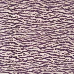 Schumacher 176374 Animaux Eggplant fabric swatch