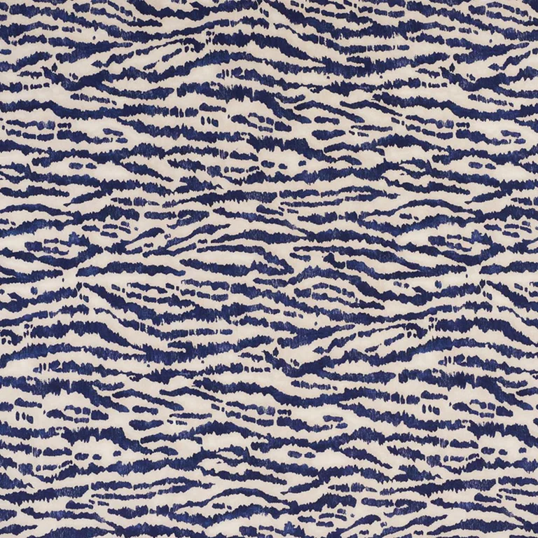 Schumacher 176373 Animaux Navy fabric swatch