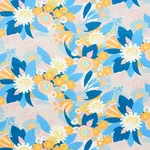 Schumacher 179070 Anita Lilac & Orange fabric swatch