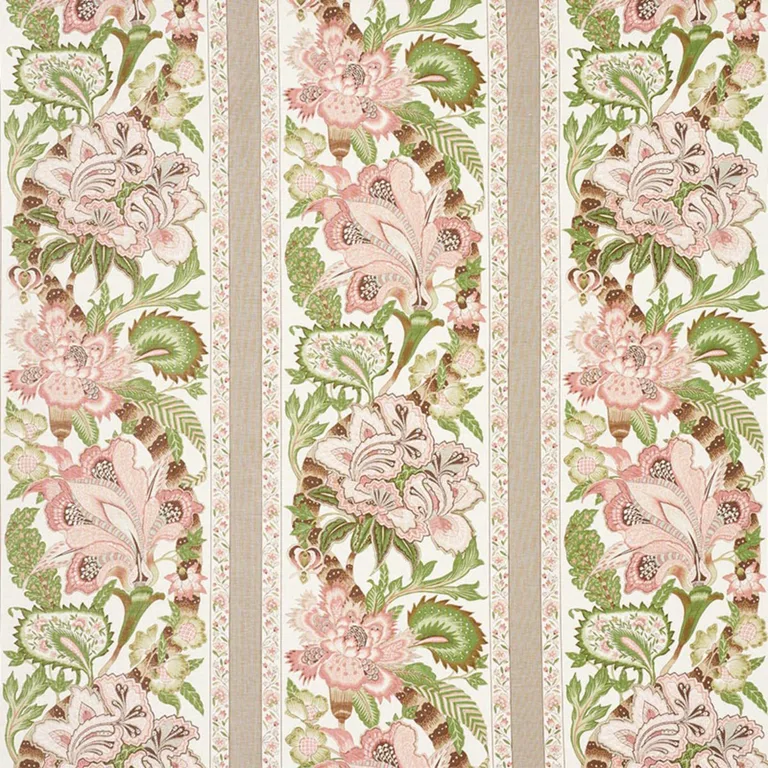 Schumacher 178521 Anjou Stripe Blush fabric swatch