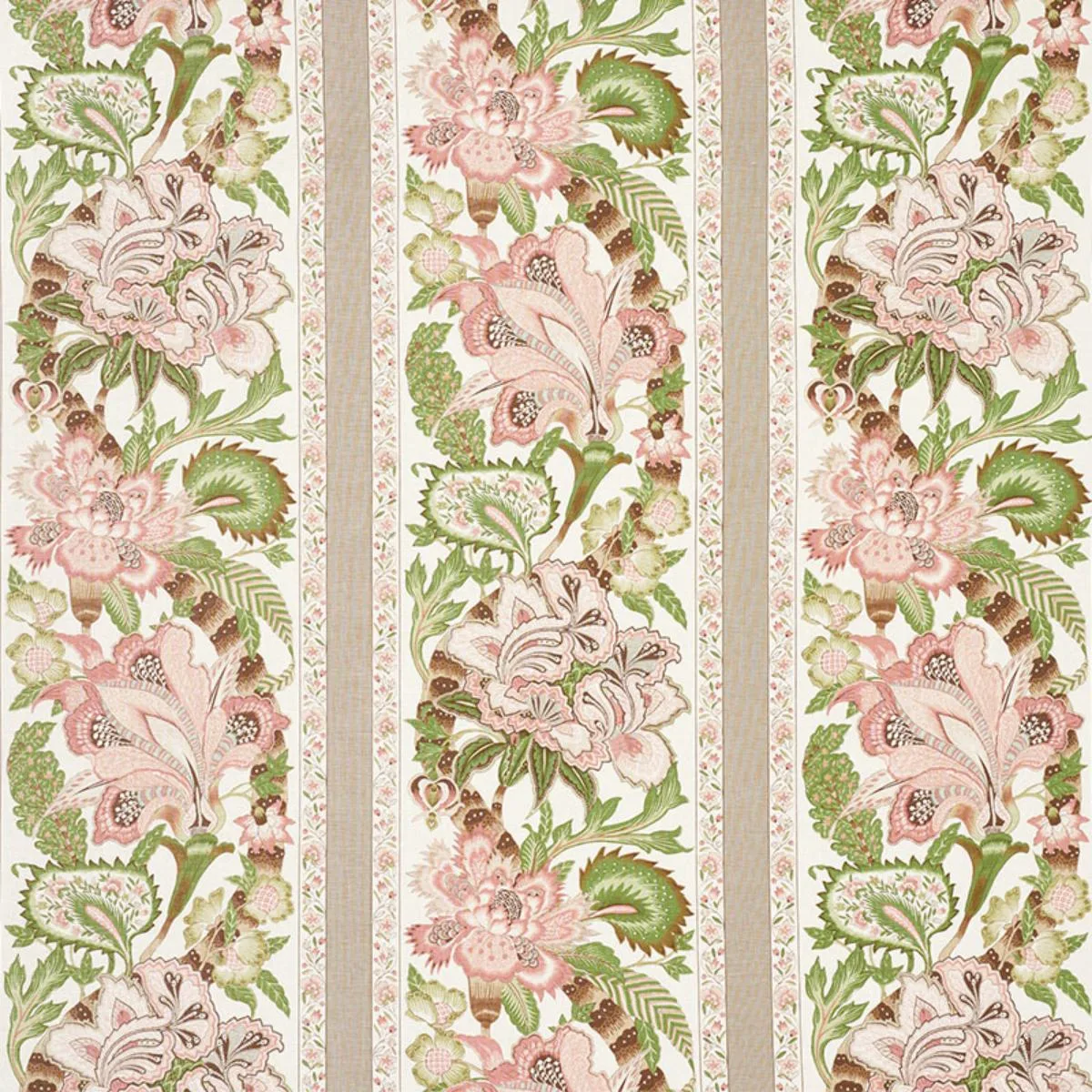 Schumacher 178521 Anjou Stripe Blush fabric swatch