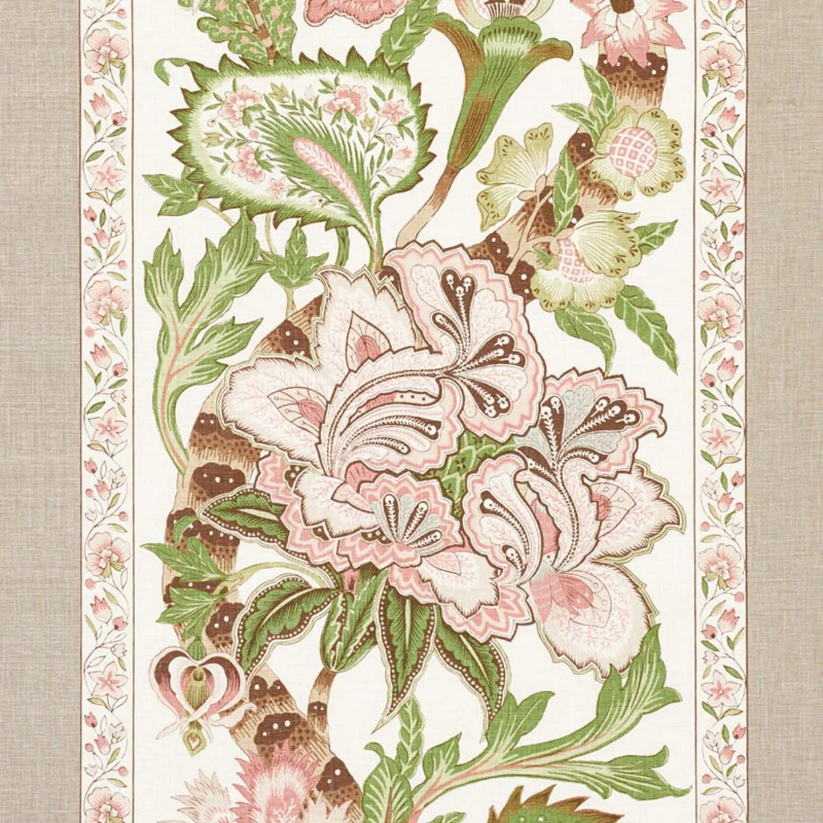 Schumacher 178521 Anjou Stripe Blush fabric swatch