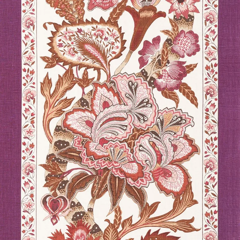 Schumacher 178523 Anjou Stripe Rose fabric swatch