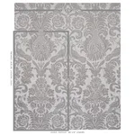 Schumacher 68436 Anna Damask Grey fabric swatch