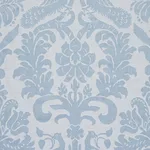 Schumacher 68437 Anna Damask Soft Blue fabric swatch