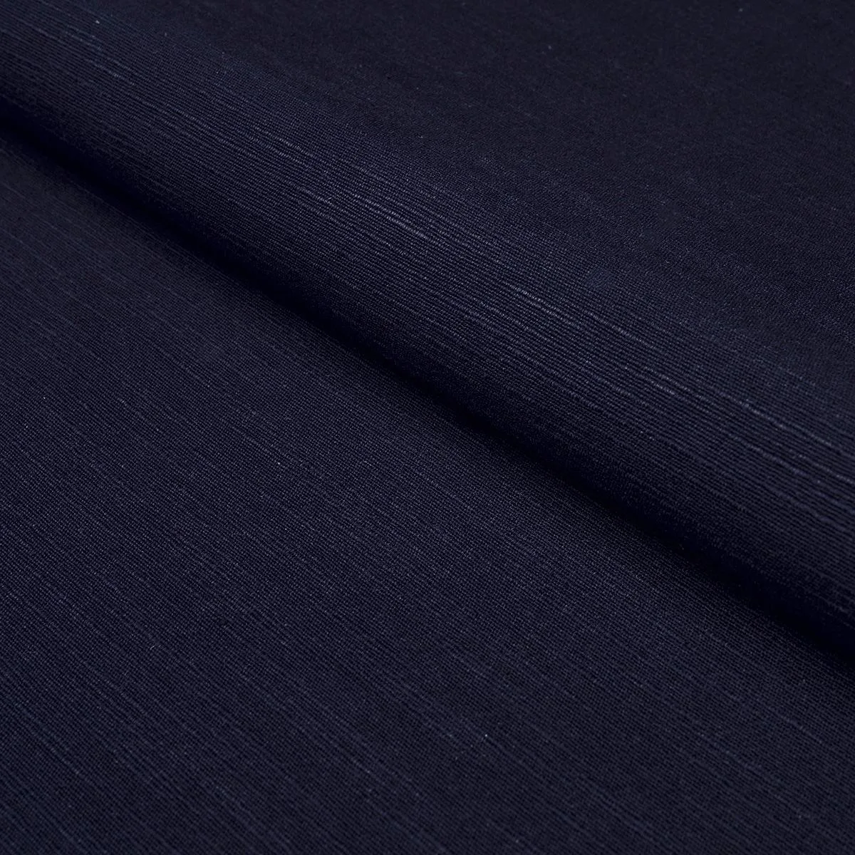 Schumacher 82562 Annabel Cotton Navy fabric swatch