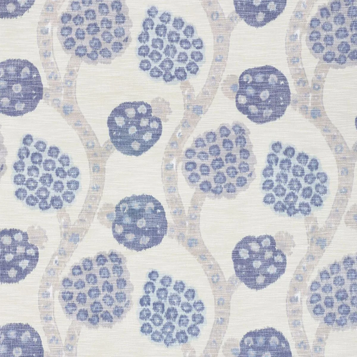 Schumacher 177992 Annabel Warp Print Blue fabric swatch