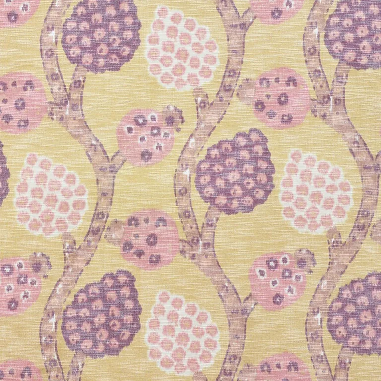 Schumacher 177991 Annabel Warp Print Gold fabric swatch