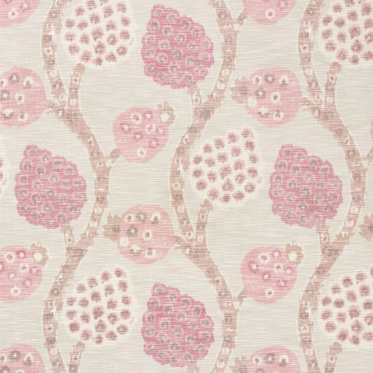 Schumacher 177990 Annabel Warp Print Rose fabric swatch