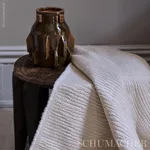 Schumacher 80342 Anni Textured Wool Ivory fabric swatch