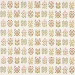 Schumacher 81970 Annika Floral Tapestry Multi On Ivory fabric swatch