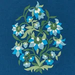 Schumacher 75740 Antalya Medallion Embroidery Aegean fabric swatch