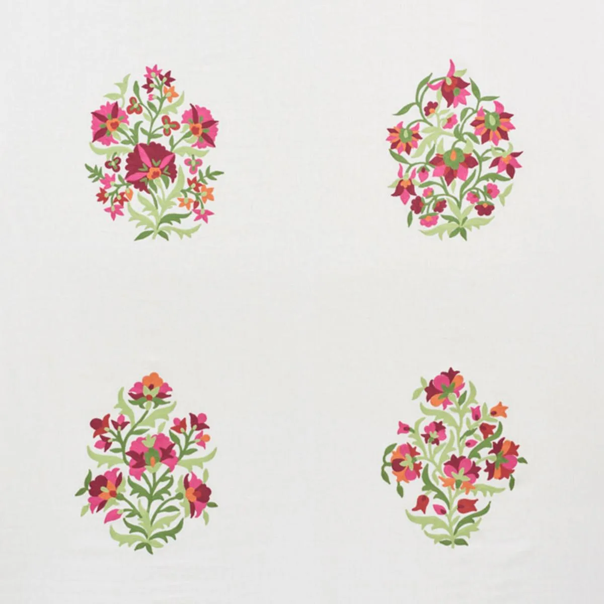 Schumacher 75741 Antalya Medallion Embroidery Garnet fabric swatch