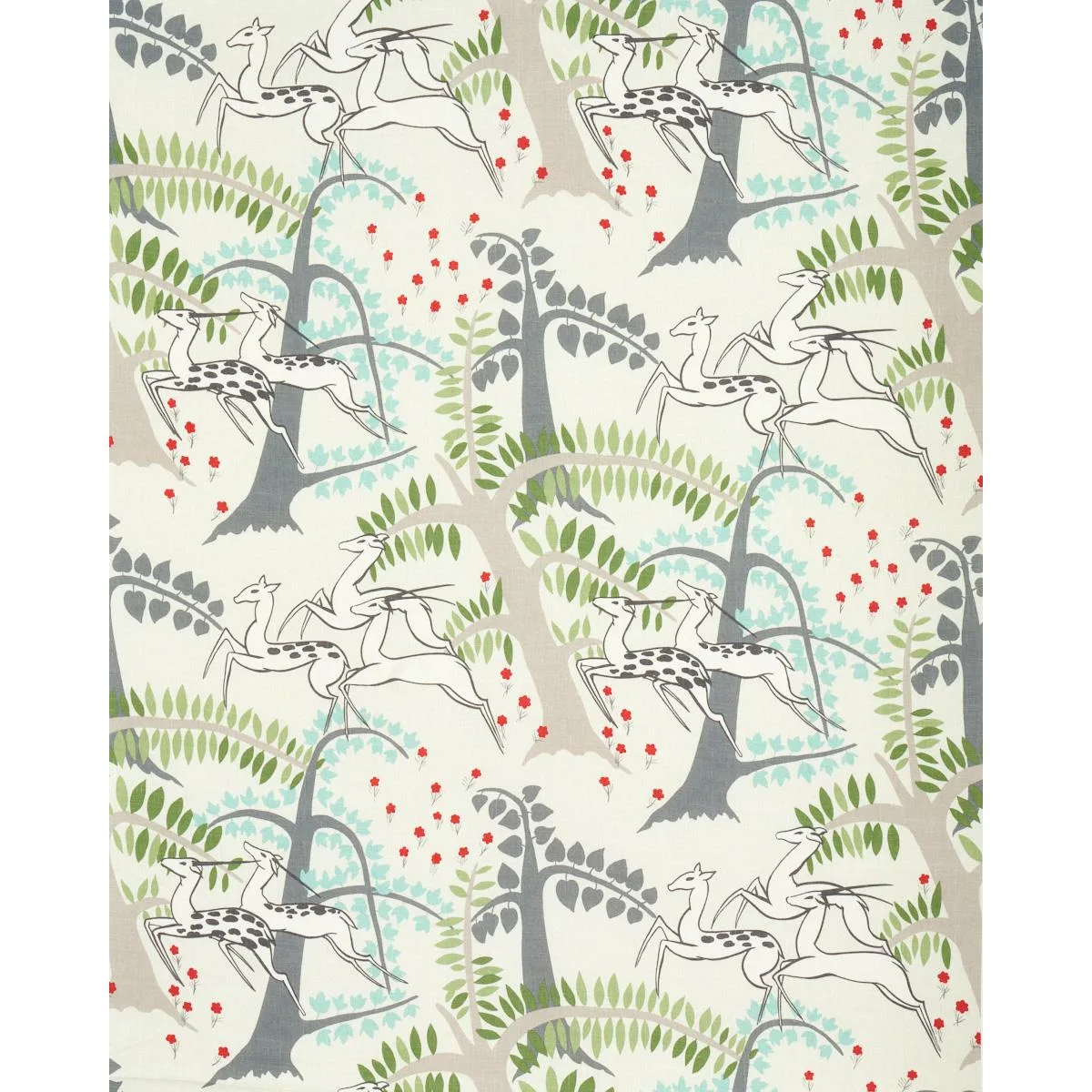 Schumacher 177571 Antelopes Ivory fabric swatch