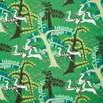 Schumacher 177570 Antelopes Jade fabric swatch