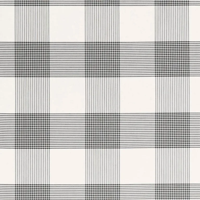Schumacher 68035 Antigua Plaid Jet fabric swatch