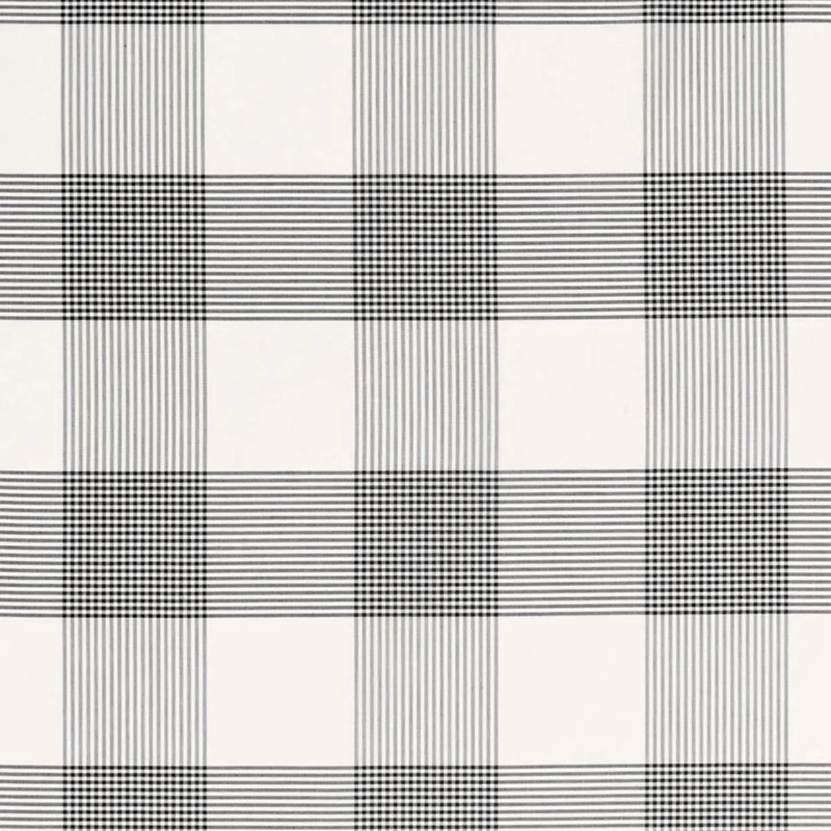 Schumacher 68035 Antigua Plaid Jet fabric swatch