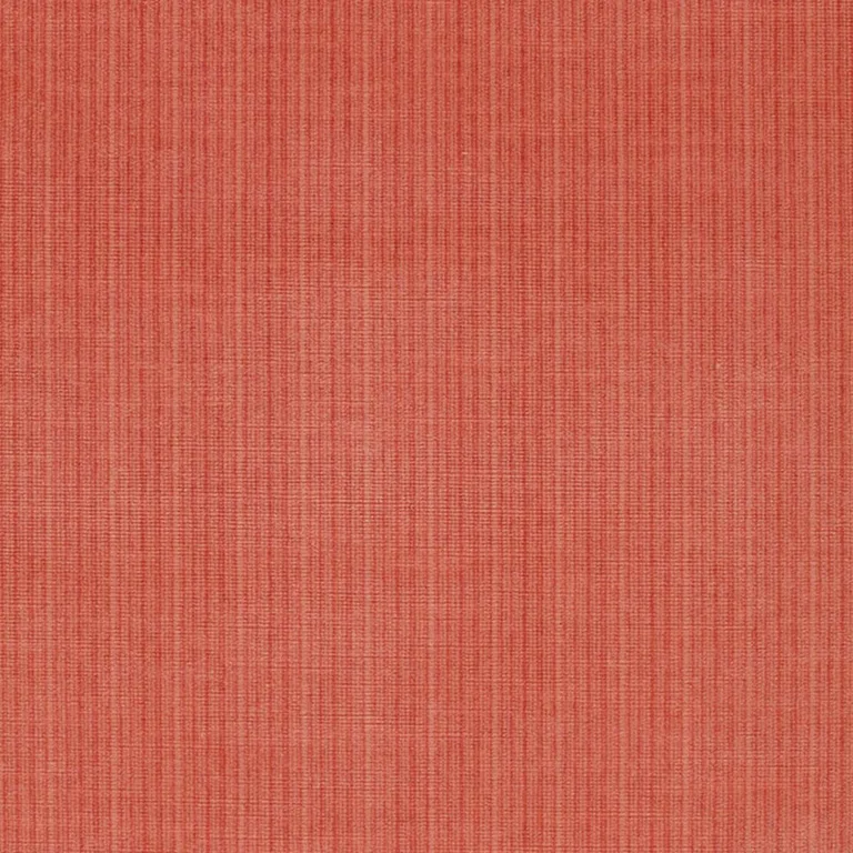 Schumacher 43046 Antique Strie Velvet Coral fabric swatch