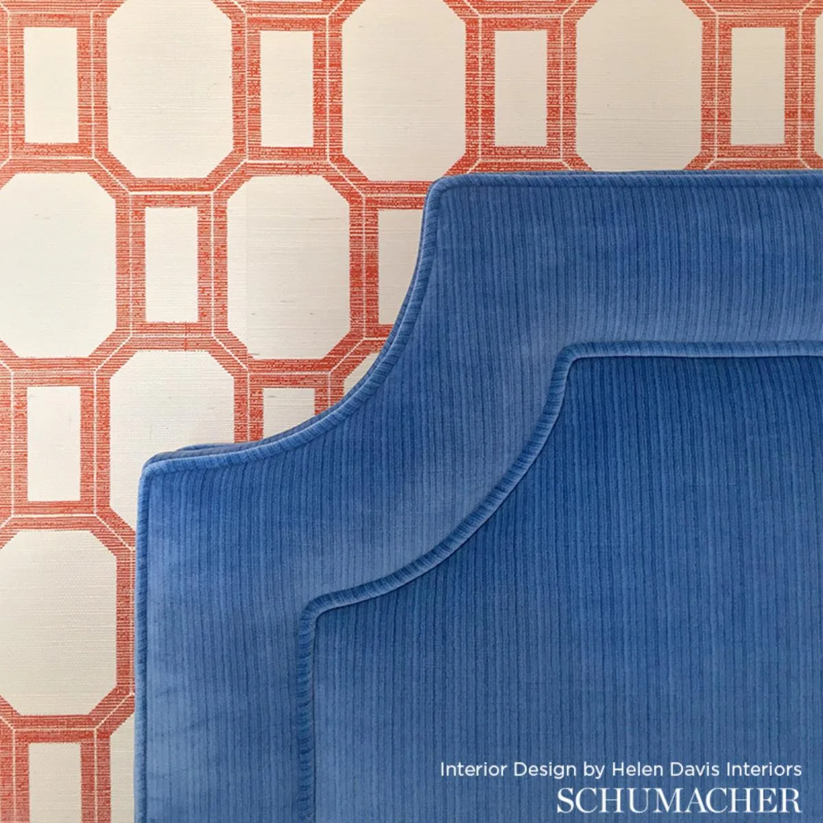 Schumacher 64710 Antique Strie Velvet Fog fabric swatch
