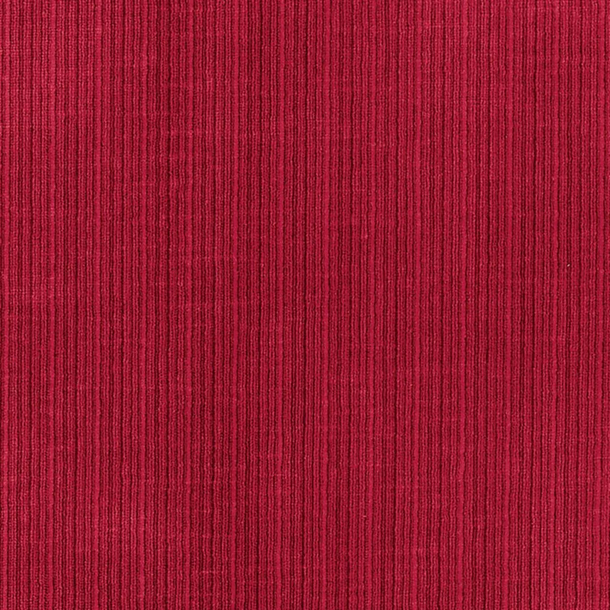 Schumacher 69774 Antique Strie Velvet Scarlet fabric swatch