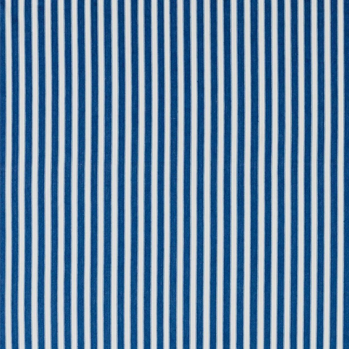 Schumacher 3475007 Antique Ticking Stripe Indigo fabric swatch
