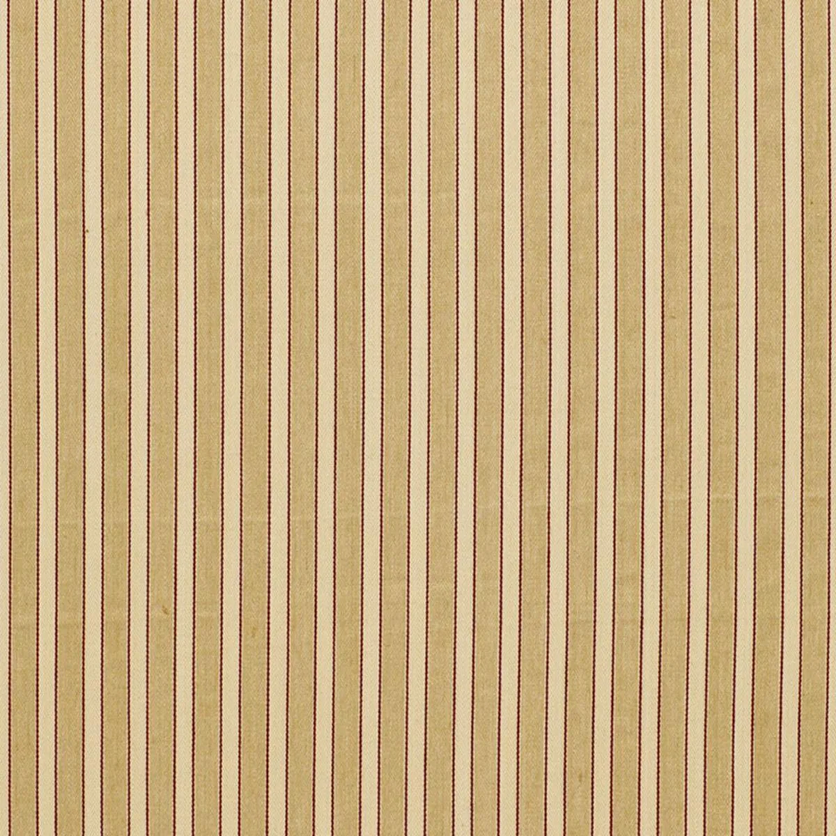 Schumacher 3475001 Antique Ticking Stripe Sandalwood fabric swatch