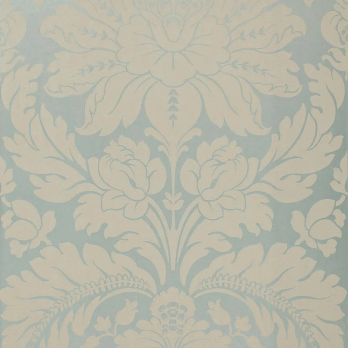 Schumacher 66561 Anvers Damask Azure fabric swatch