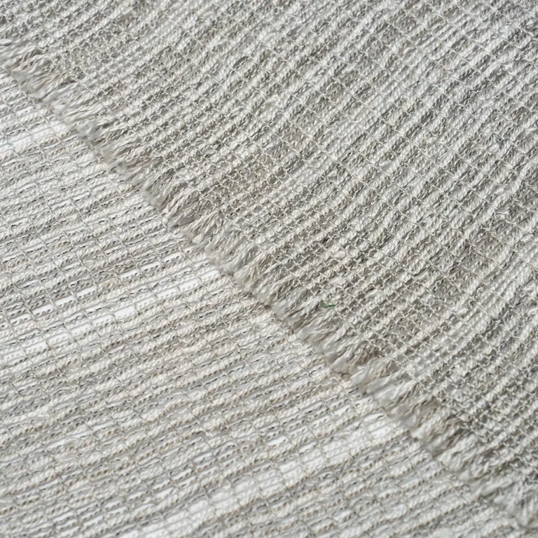 Schumacher 76363 Anyo Indoor/Outdoor Sheer Grey fabric swatch
